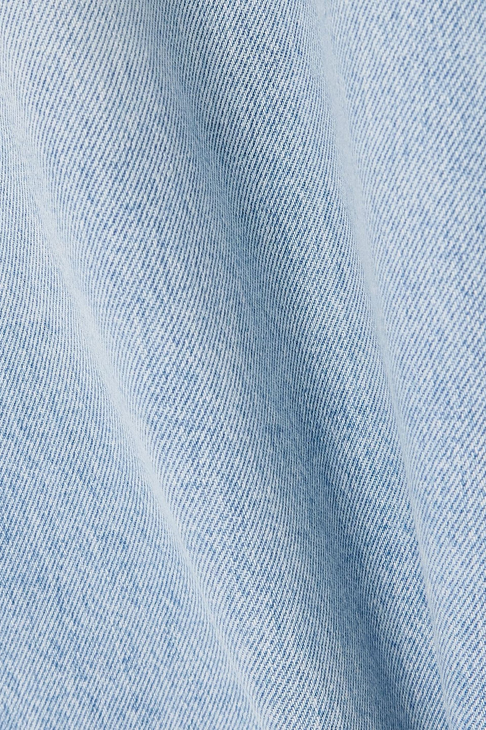 Agolde Della Distressed Denim Midi Skirt In Blue