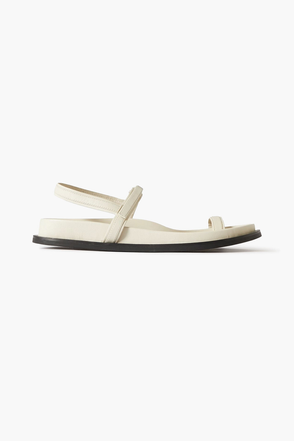 St Agni Keko Leather Sandals In Gray