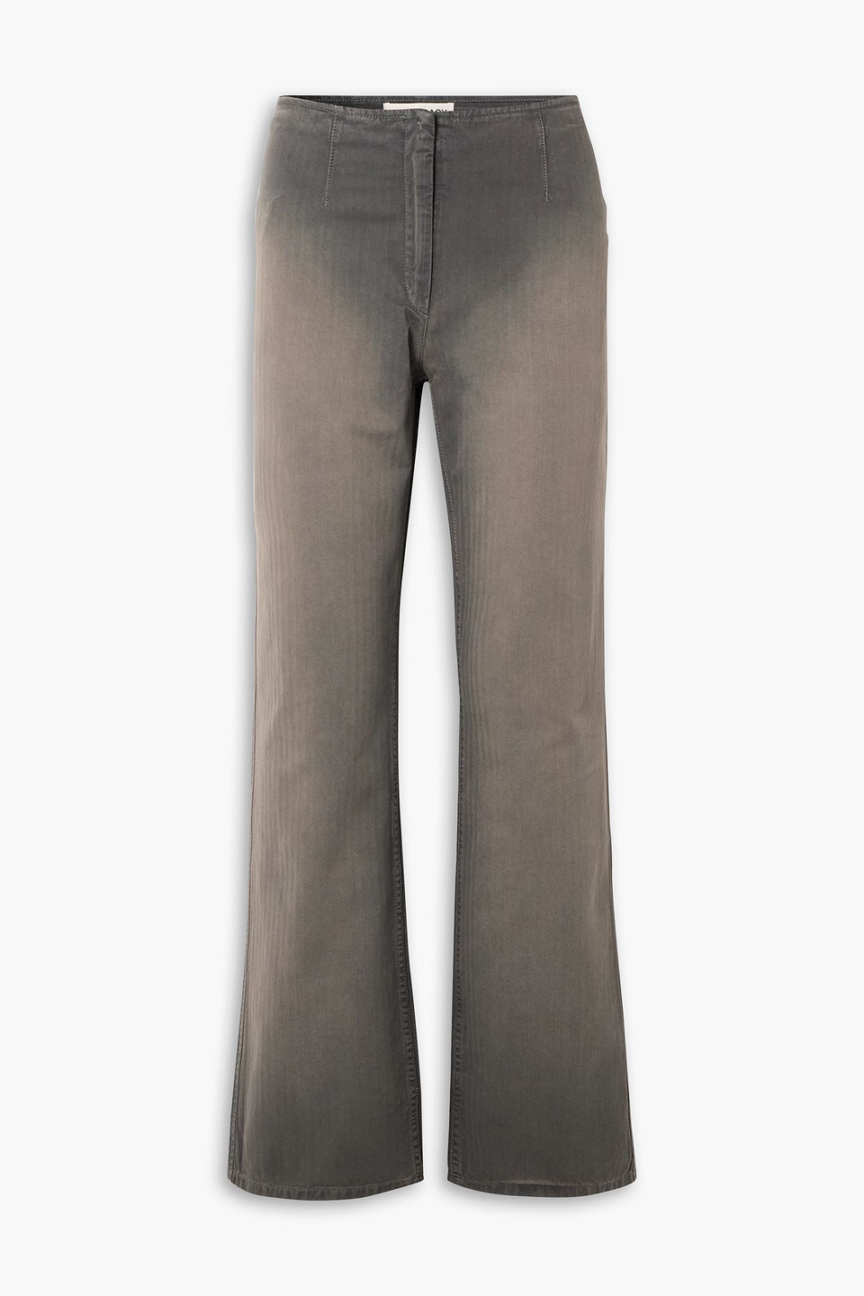 our legacy - biker low-rise wide-leg herringbone jeans - gray - de 40