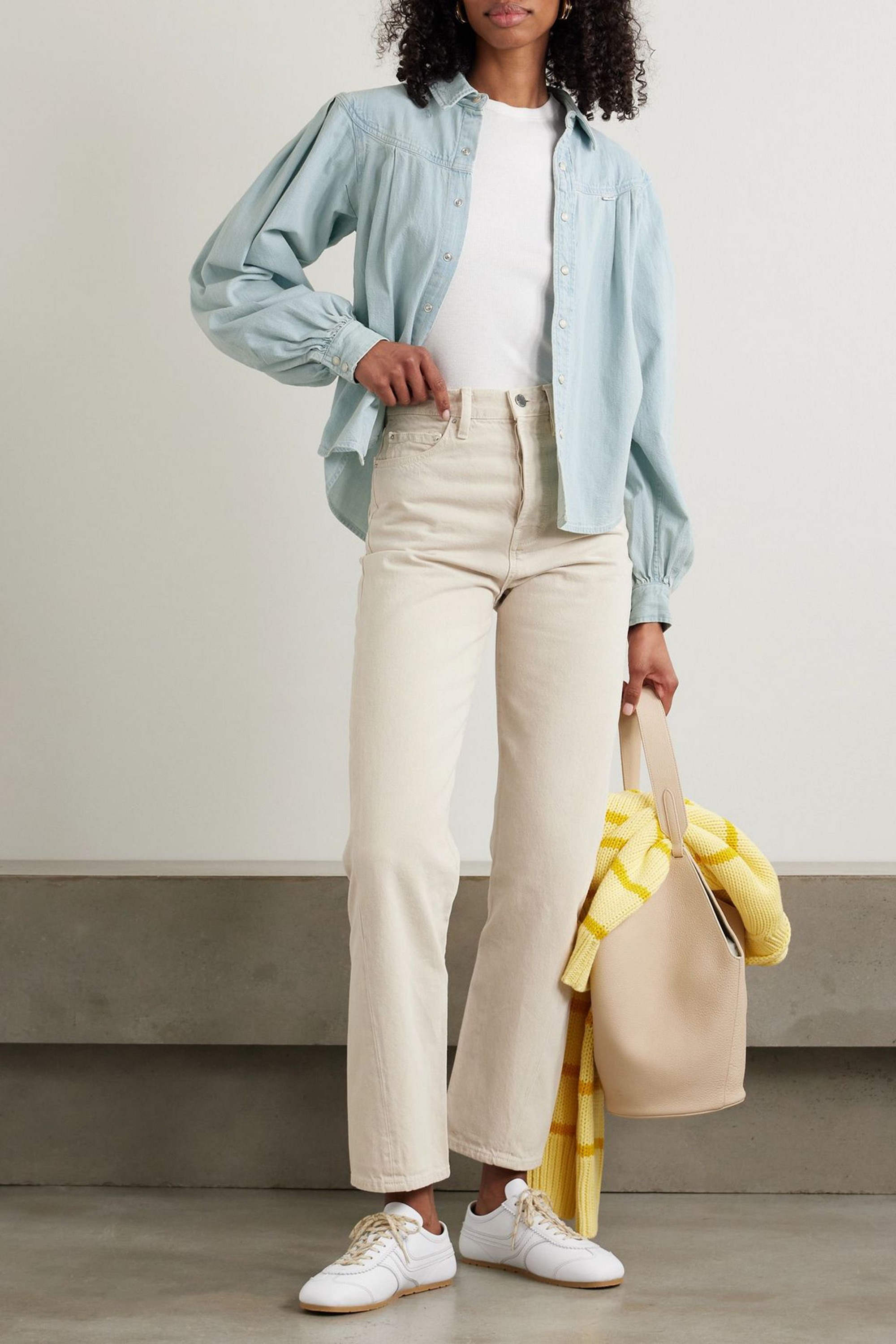 MOTHER The Rhapsody Exes pleated denim shirt