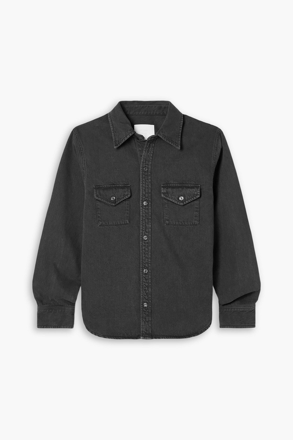citizens of humanity - baby shay denim shirt - black - xs