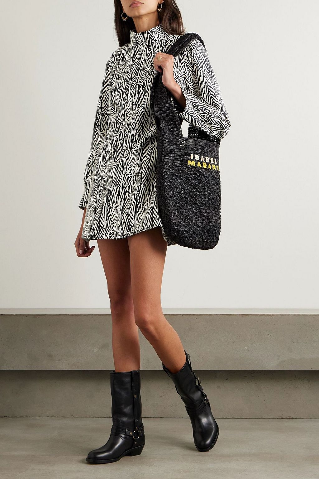 ALIX OF BOHEMIA Romy wool-blend jacquard mini dress | THE OUTNET