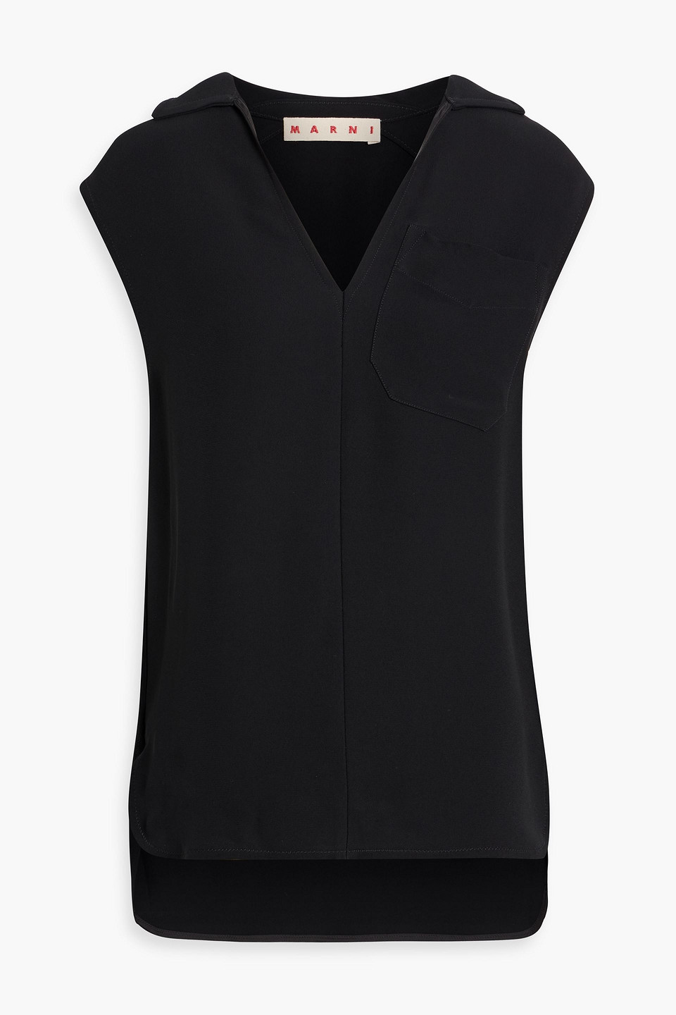 marni - crepe top - black - it 44