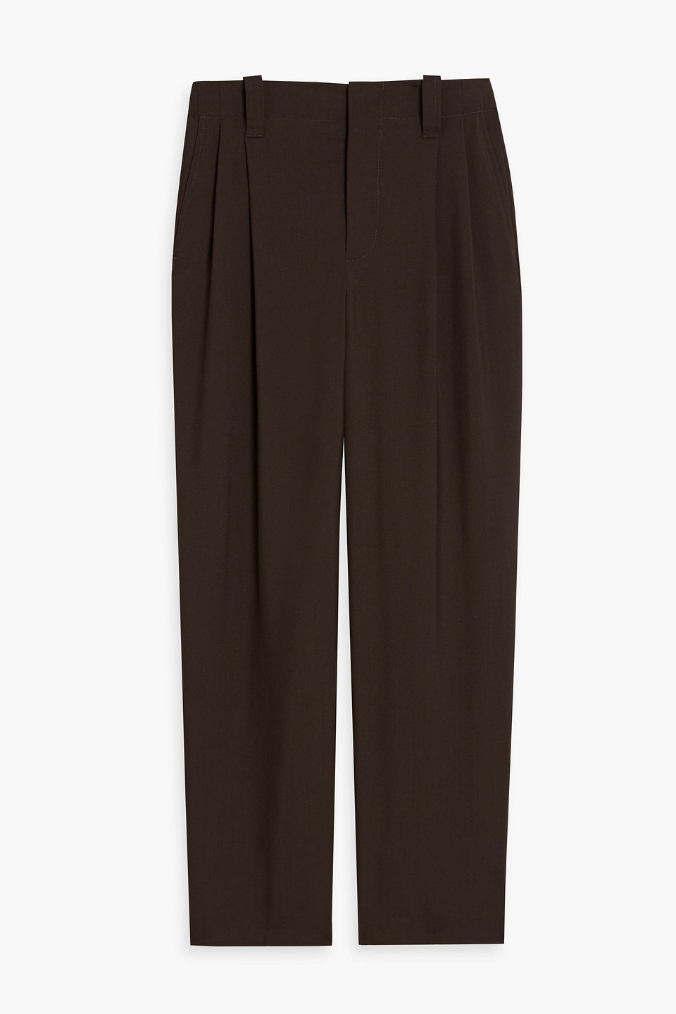 Marni Wool Straight-leg Pants In Brown