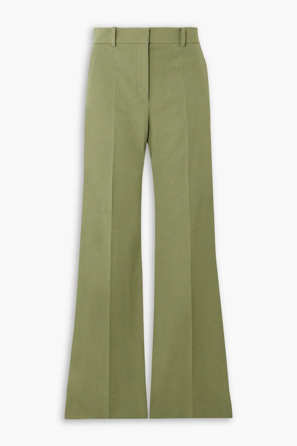 Joseph Tafira Twill Flared Pants In Green