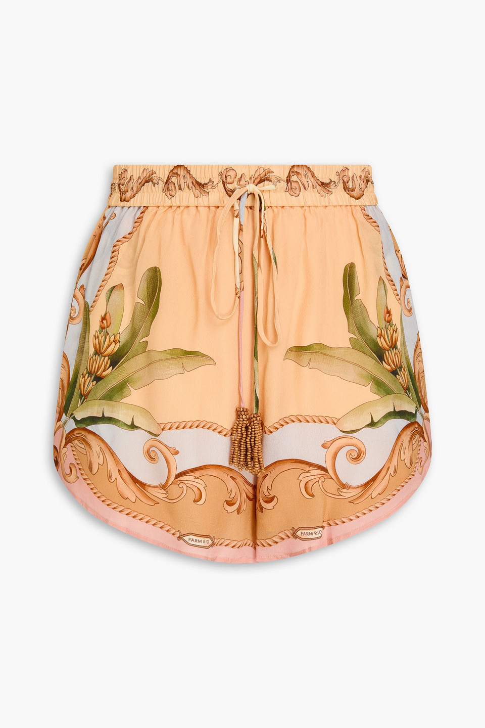 Farm Rio Printed Georgette Shorts In Multi