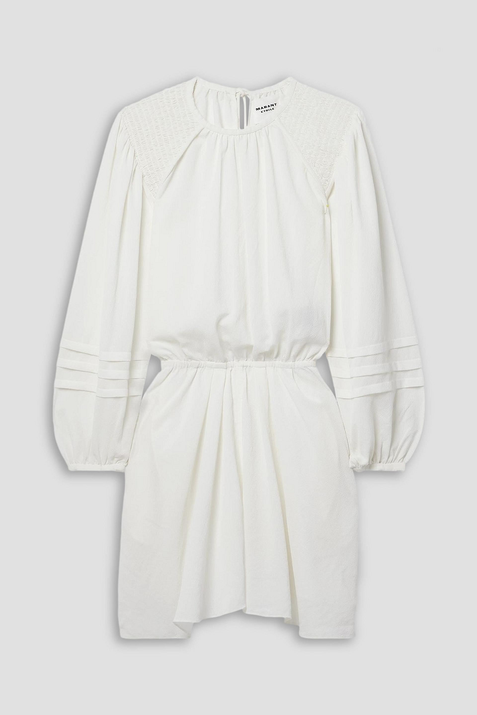 marant étoile - ladjo crepe de chine mini dress - white - fr 34