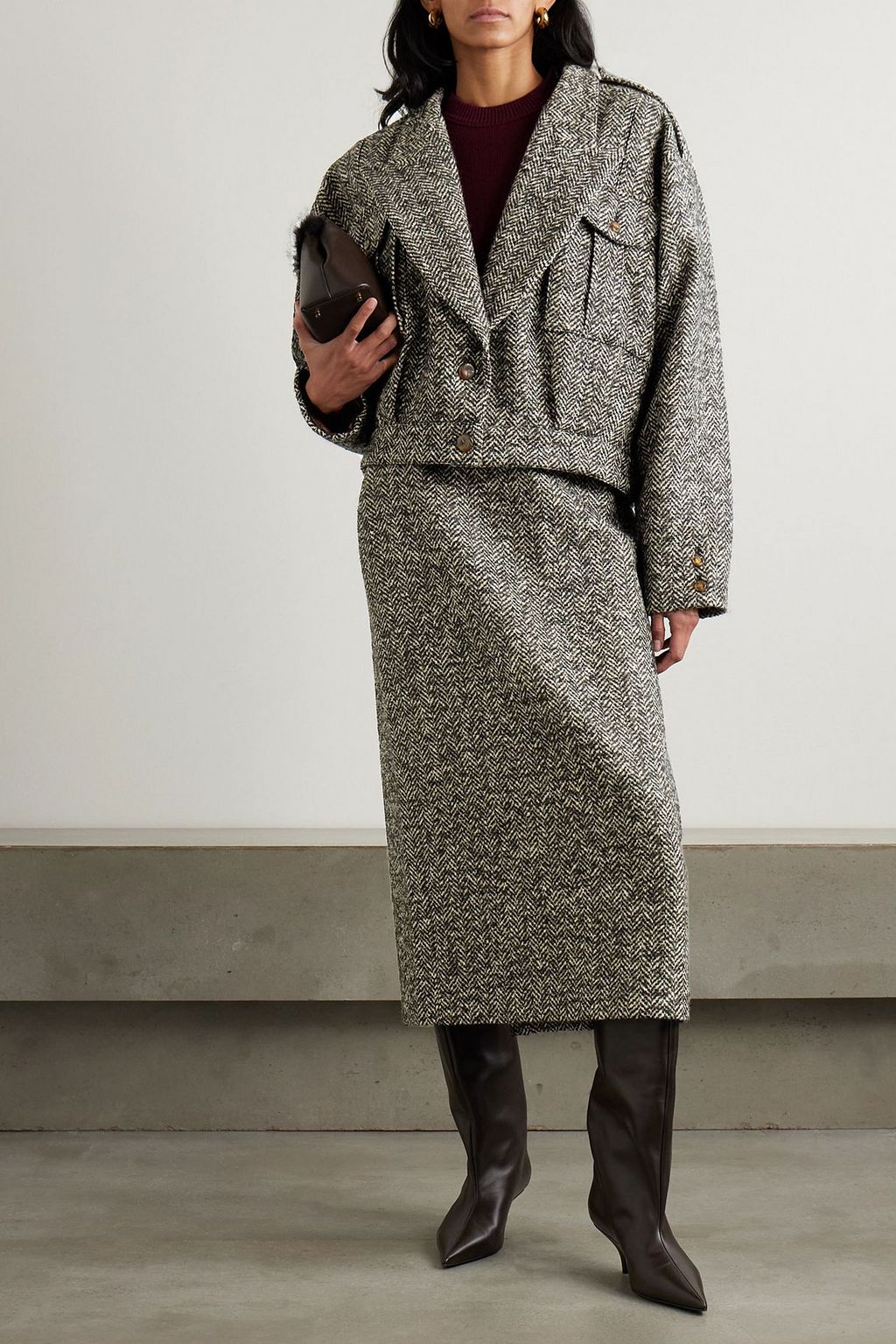 BLAZÉ MILANO Popoff Serama herringbone wool-blend jacket | THE OUTNET