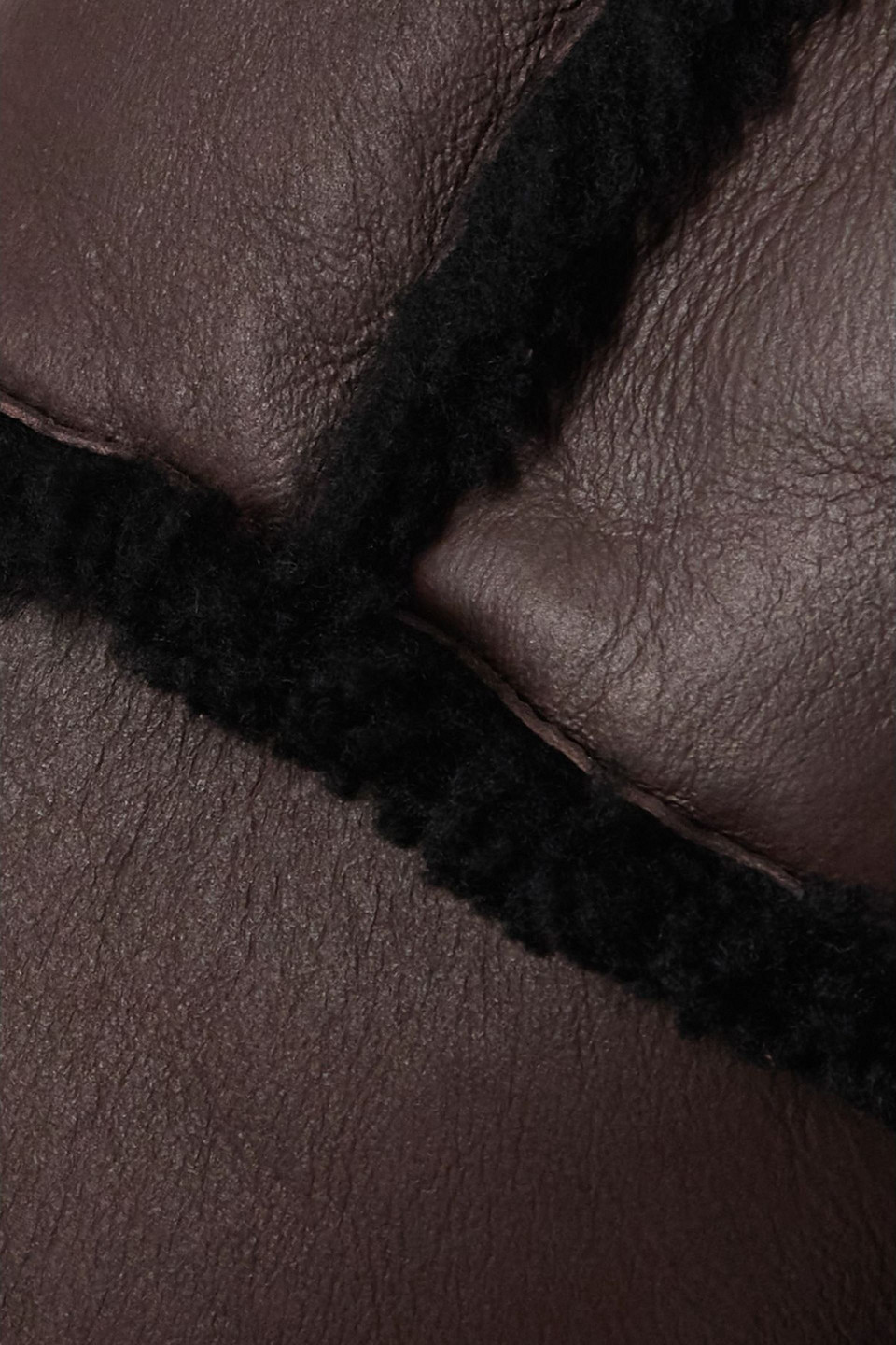 Goldsign Shearling Coat In Brown