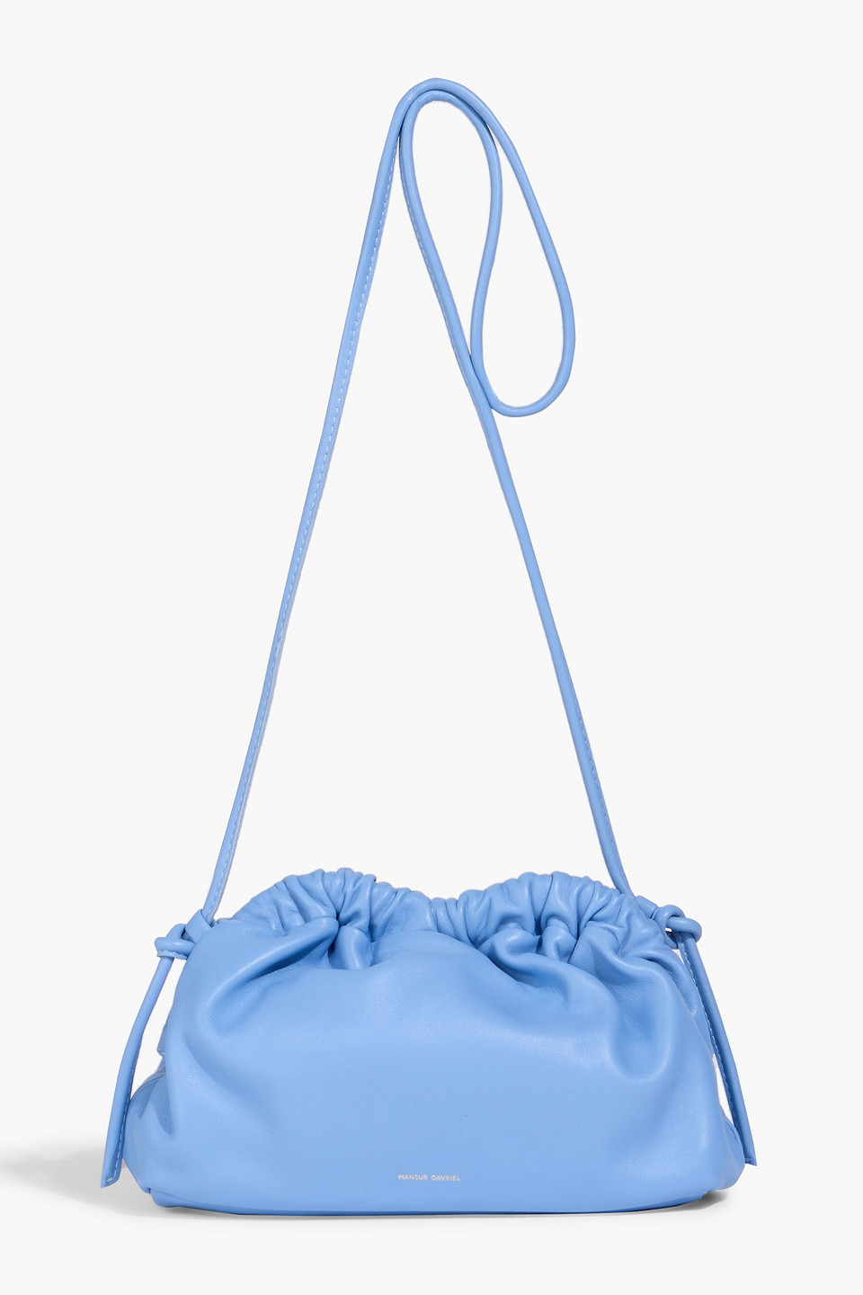Mansur Gavriel Mini Cloud Leather Clutch In Blue