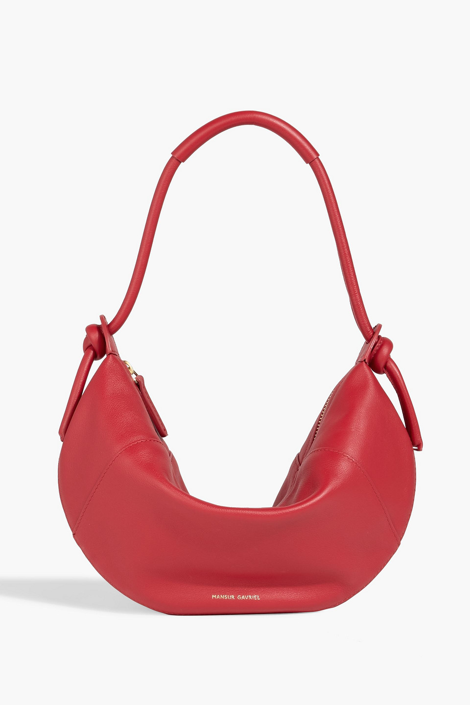 Mansur Gavriel Fortuna Mini Leather Shoulder Bag In Red