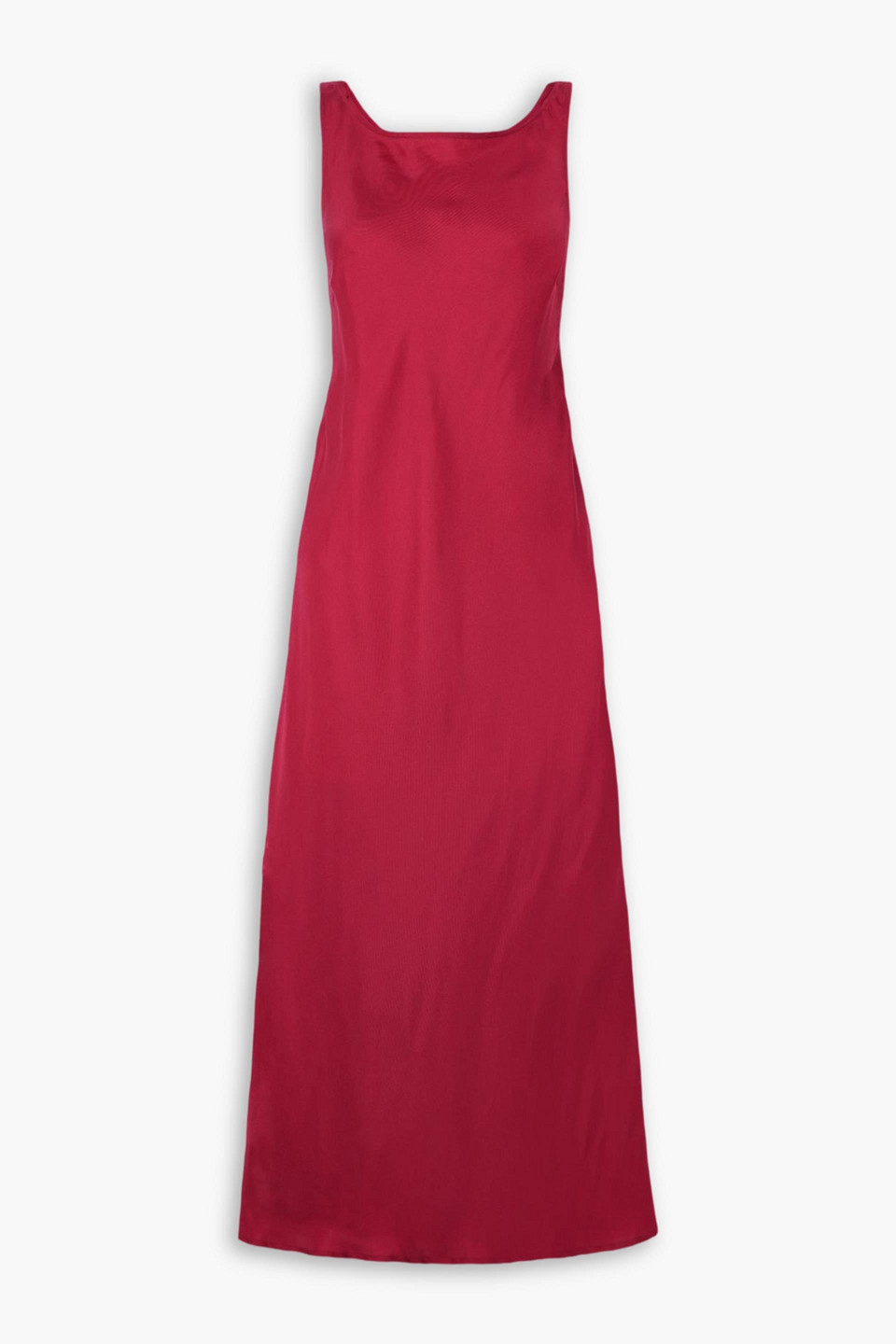 Le Kasha Tabuny Open-back Silk-satin Maxi Dress In Red