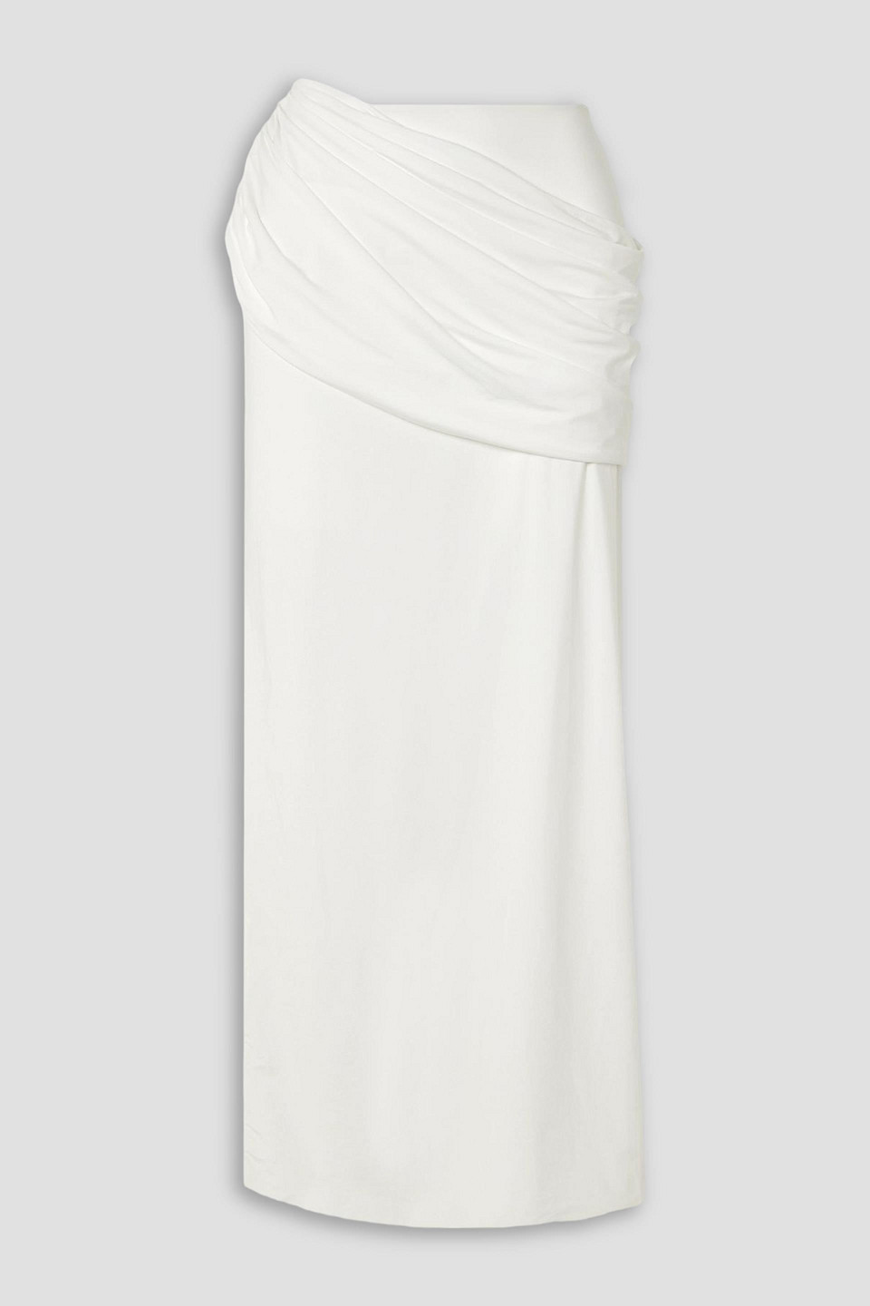 Maygel Coronel Meraki Asymmetric Stretch-jersey Maxi Skirt In White