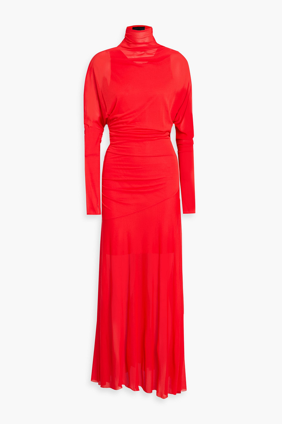 proenza schouler - paula draped crepe-jersey maxi dress - red - us 2