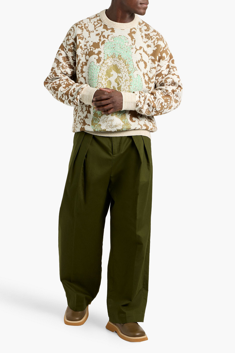 Acne Studios Jacquard-knit Sweater In Multi