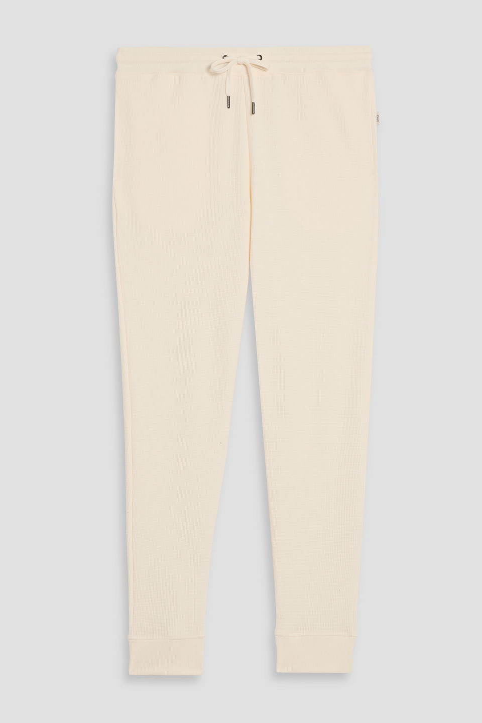 Onia Waffle-knit Cotton-blend Sweatpants In Neutral