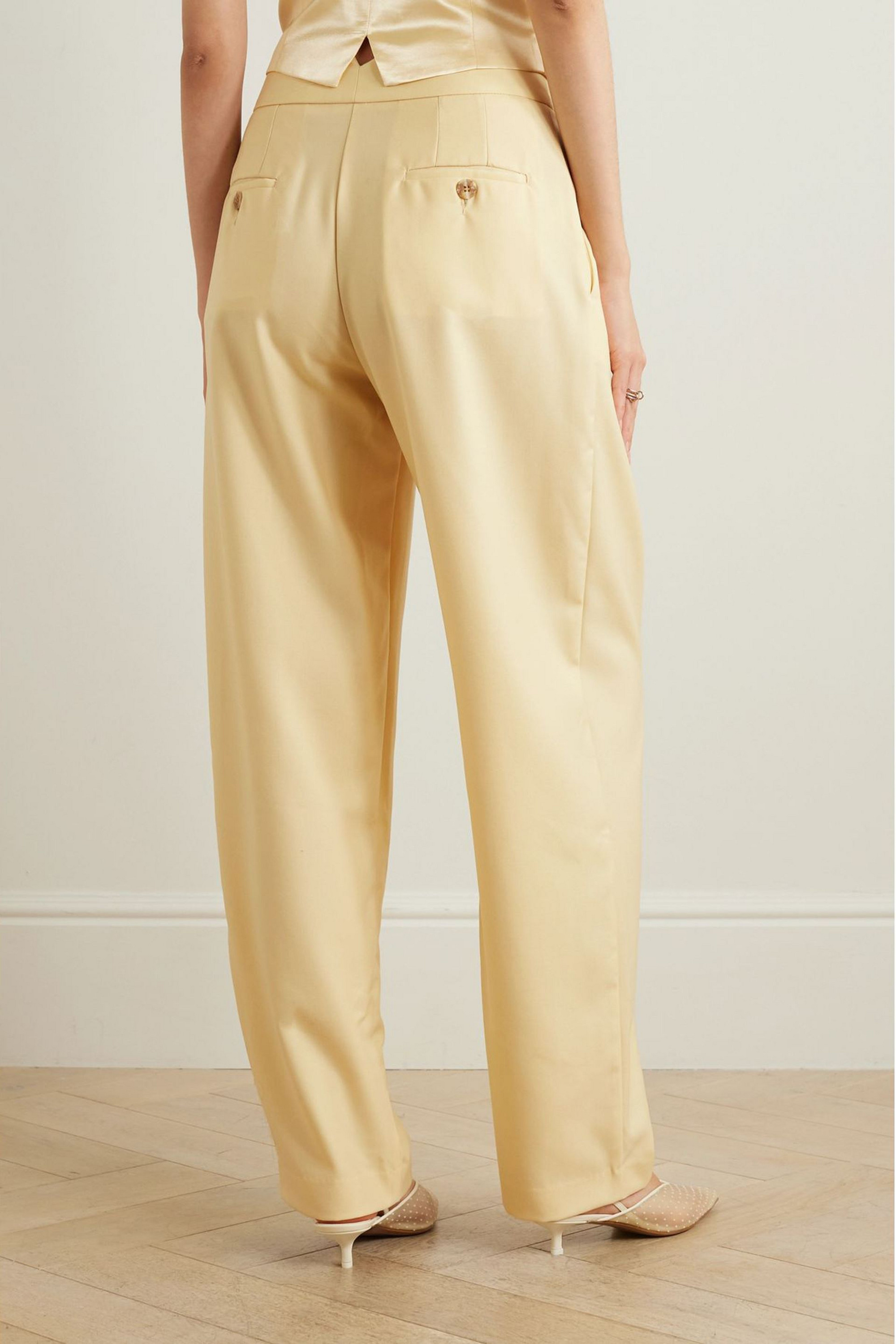Esse Studios Delphi pleated wool-blend twill wide-leg pants