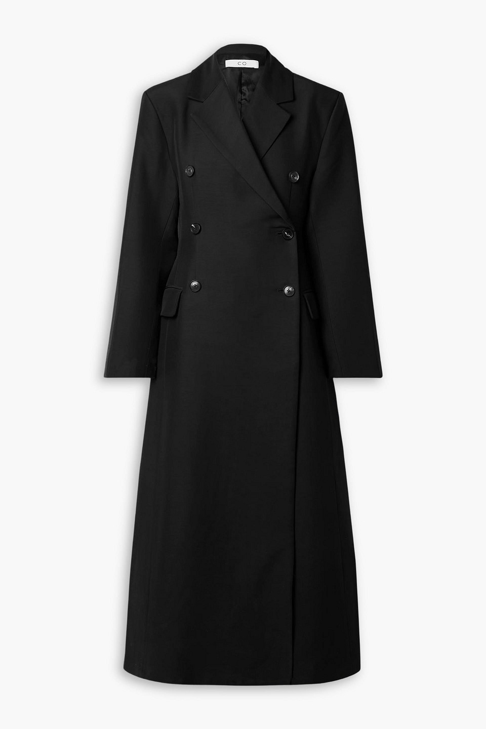 Co Doubled-breasted Woven At In Black