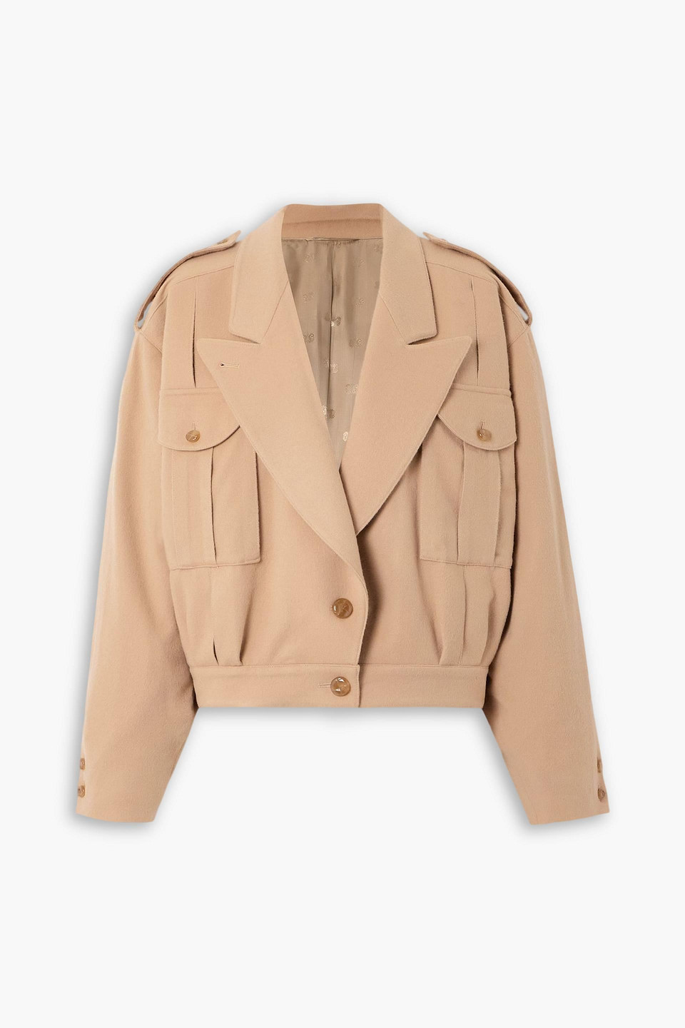 Blazé Milano Mystere Serama Oversized Wool-blend Jacket In Brown