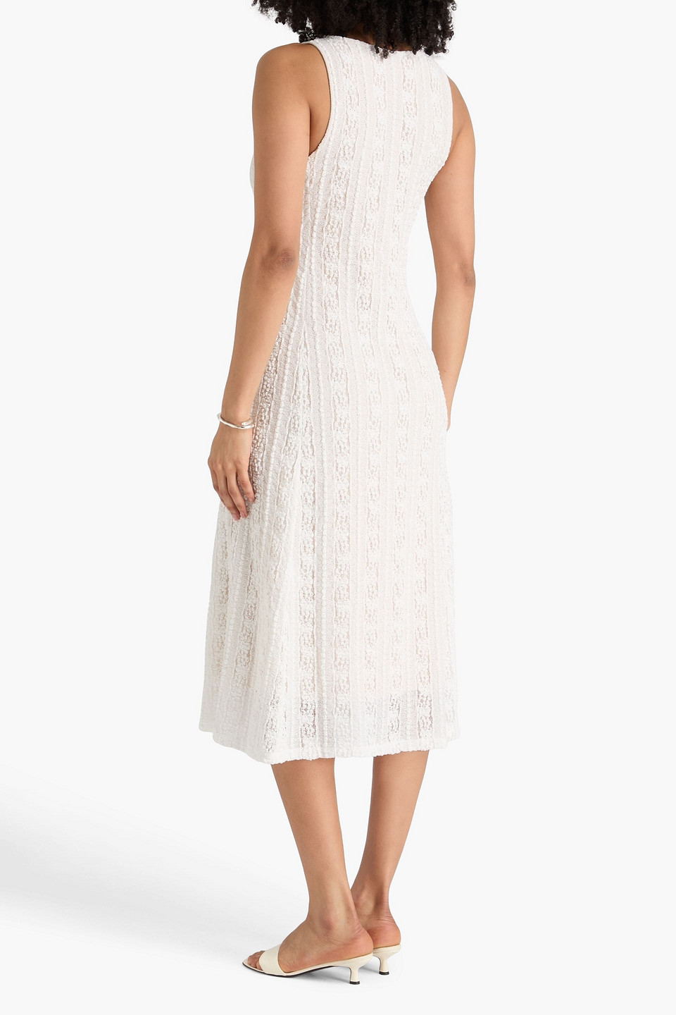  Vince. - Midikleid Aus Spitze - Weiß - Xs 