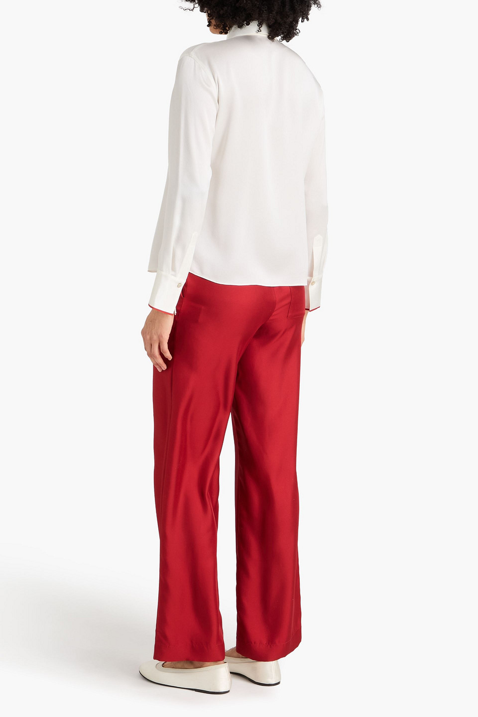  Vince. - Silk-satin Shirt - Weiß - M 