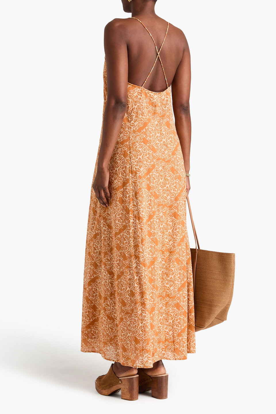  Hannah - Maxikleid „veronica“ Aus Baumwolle Mit Print - Gelb - 00 