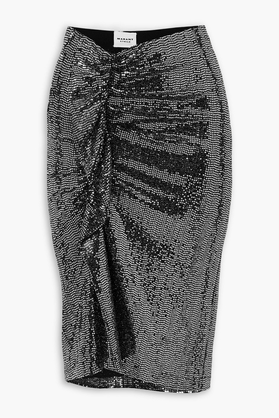 marant étoile - dolene ruffled sequined tulle skirt - metallic - fr 34