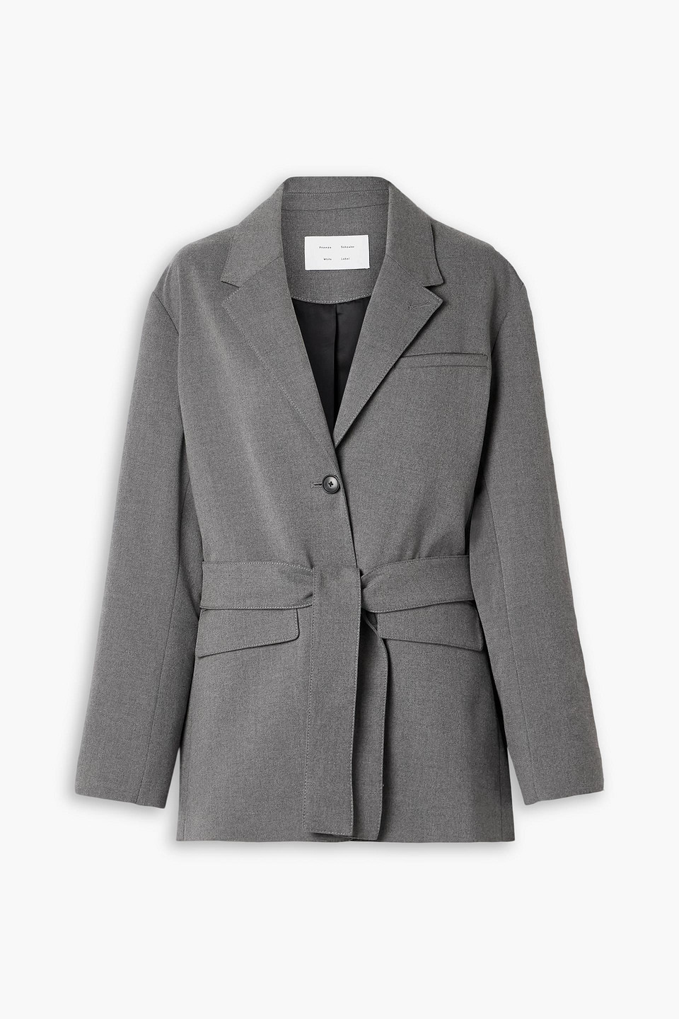 Proenza Schouler Lincoln Flannel Blazer In Gray