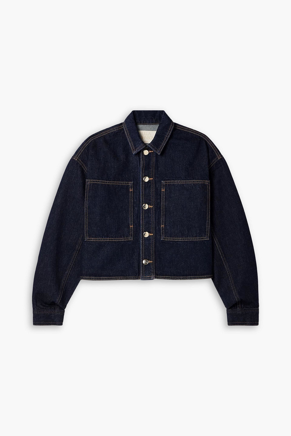 ulla johnson - bobbi cropped denim jacket - blue - l