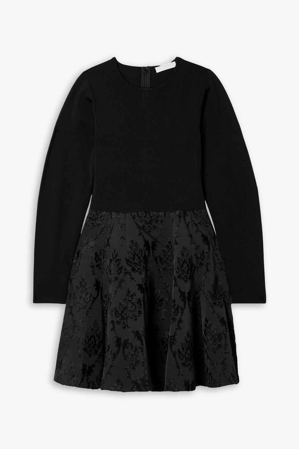 Ulla Johnson Cara Stretch-knit And Fil Coupé Mini Dress In Black