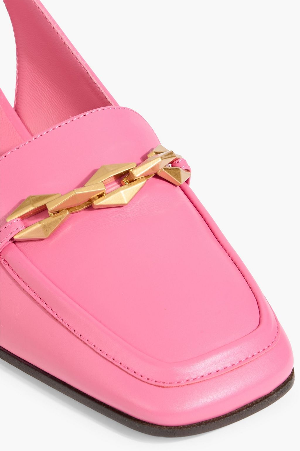 JIMMY CHOO Diamond Tilda 45 embellished leather slingback pumps