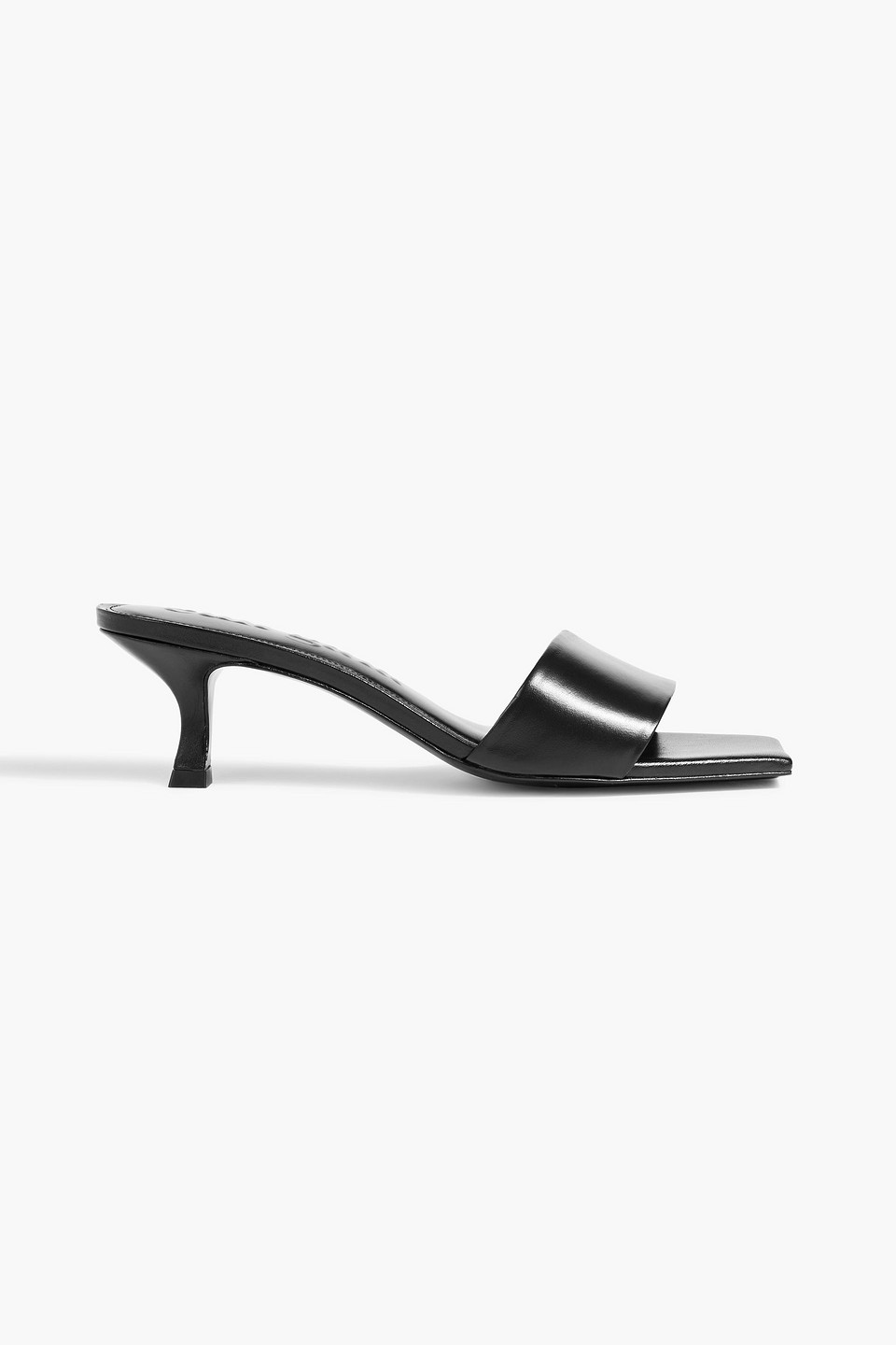cult gaia - ada leather mules - black - eu 35