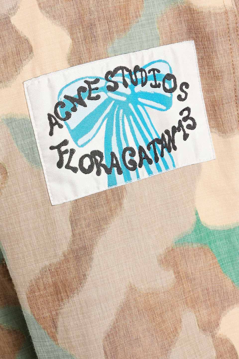 Acne Studios Camouflage-print Slub Cotton-blend Bomber Jacket In Brown