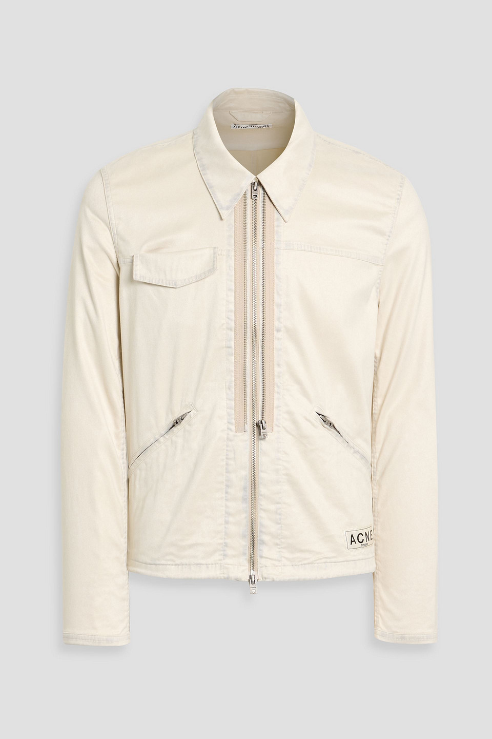 Acne Studios Zip-detailed Jacket In Neutral