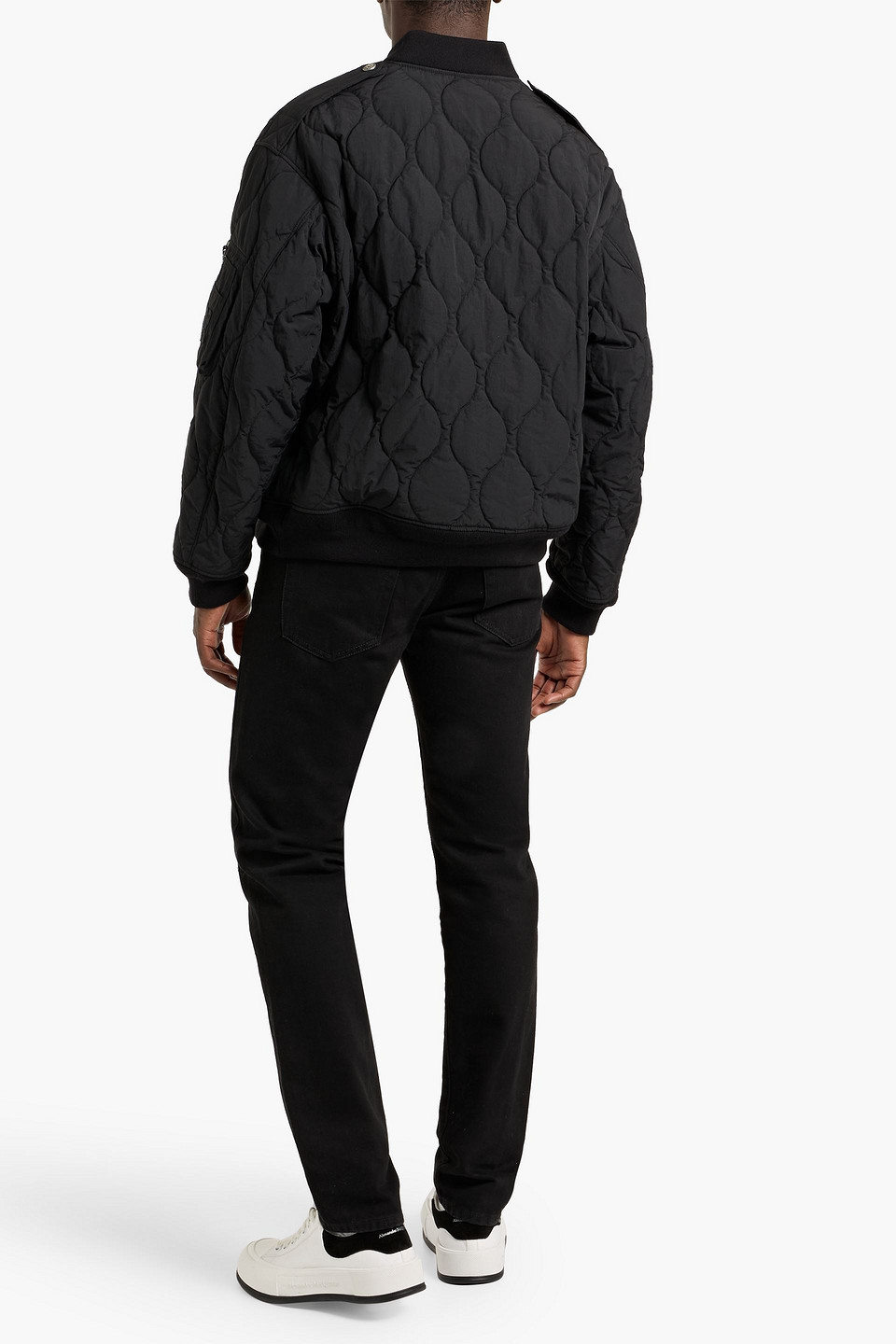  Palm Angels - Wattierte Bomberjacke Aus Gestepptem Shell - Schwarz - S 