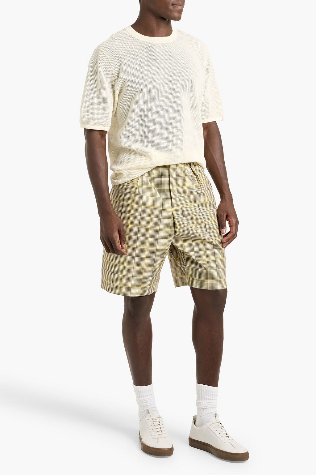 MARNI Checked wool-blend shorts | THE OUTNET