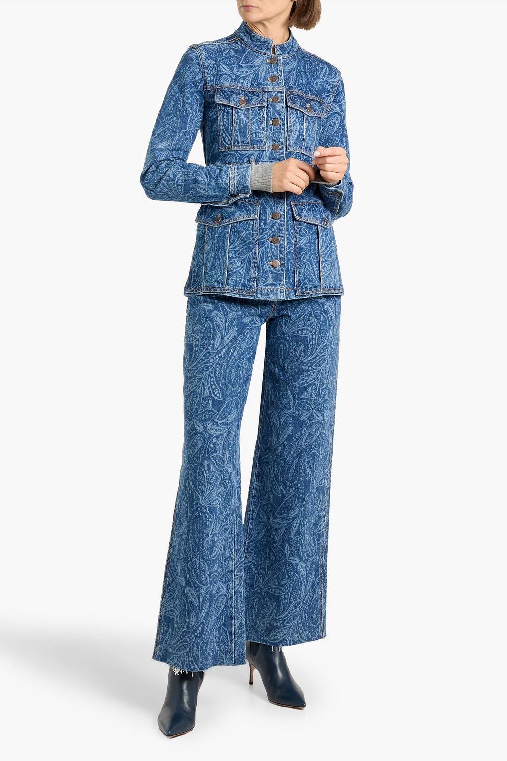 VERONICA BEARD Tika paisley-print denim jacket | THE OUTNET