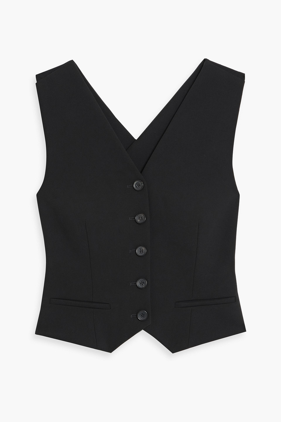 Philosophy Di Lorenzo Serafini Cutout Crepe Vest In Black