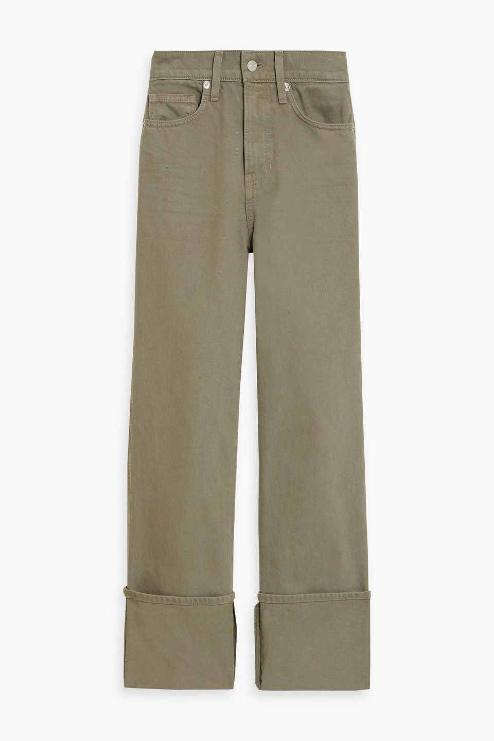 Veronica Beard Dylan Cropped High-rise Straight-leg Jeans In Green