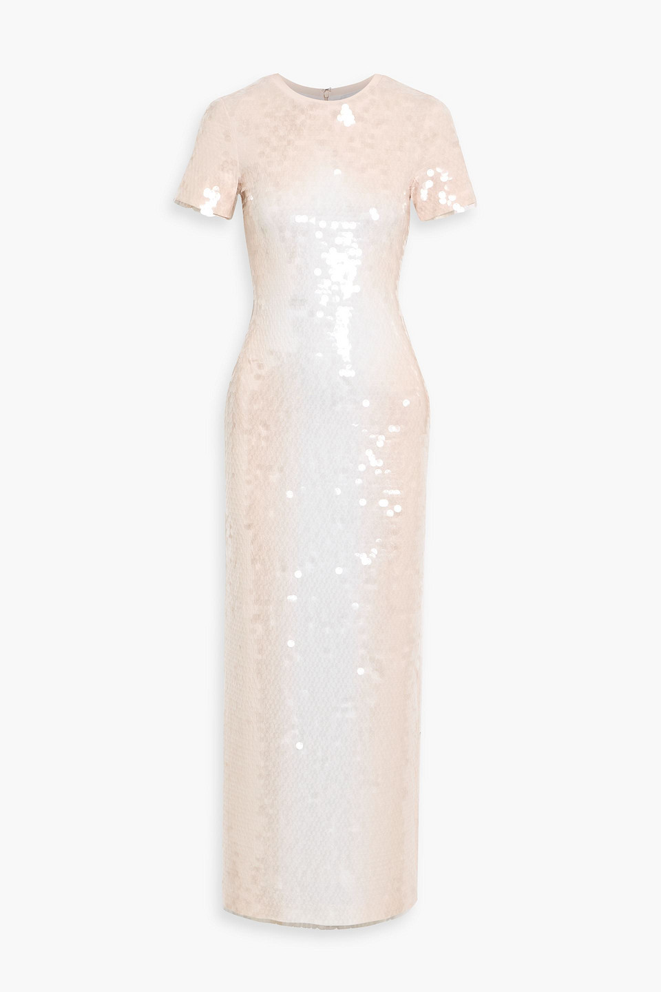 sportmax - ranghi sequined jersey maxi dress - pink - s