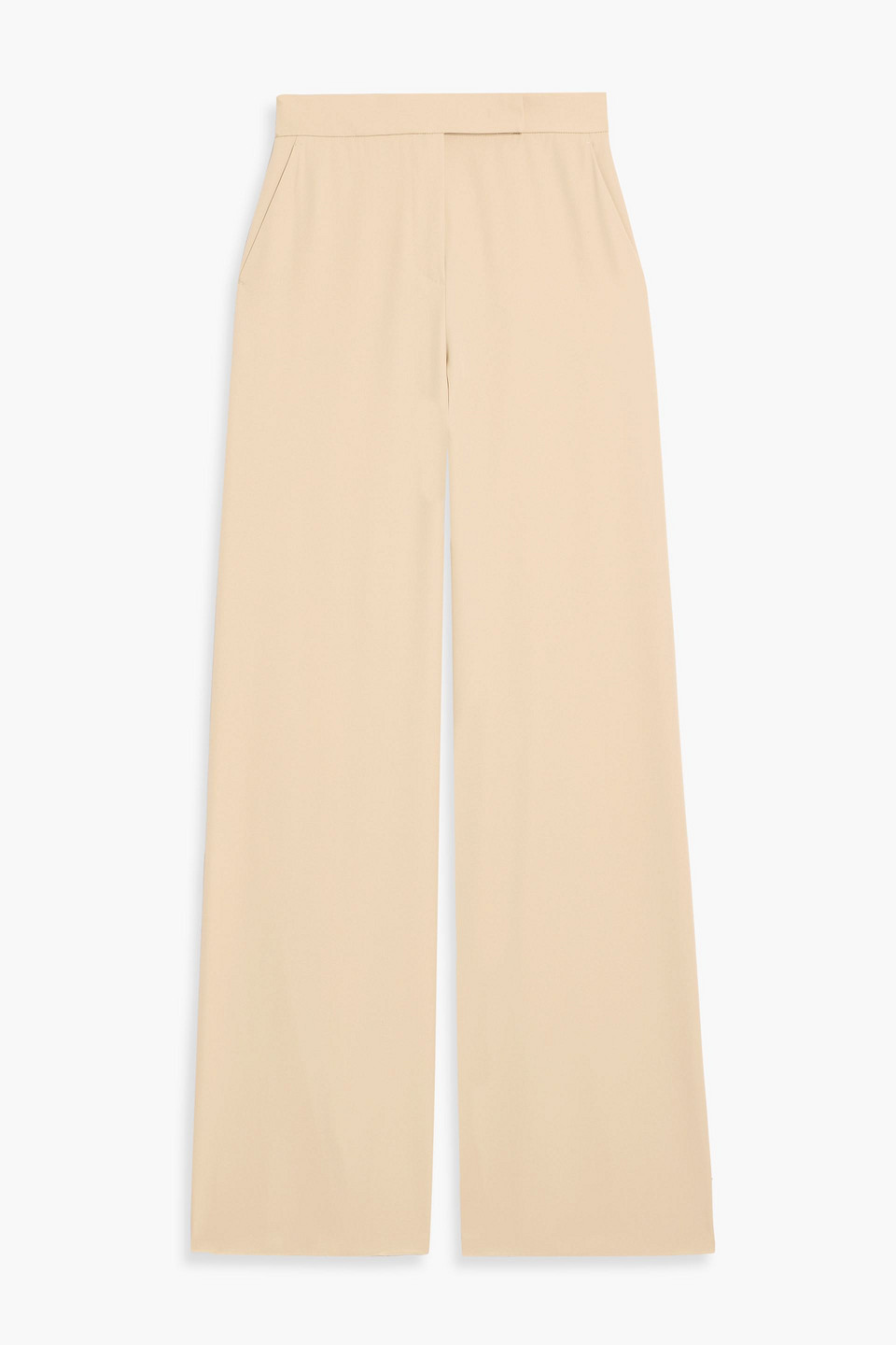 Max Mara Wool-twill Wide-leg Pants In Neutral