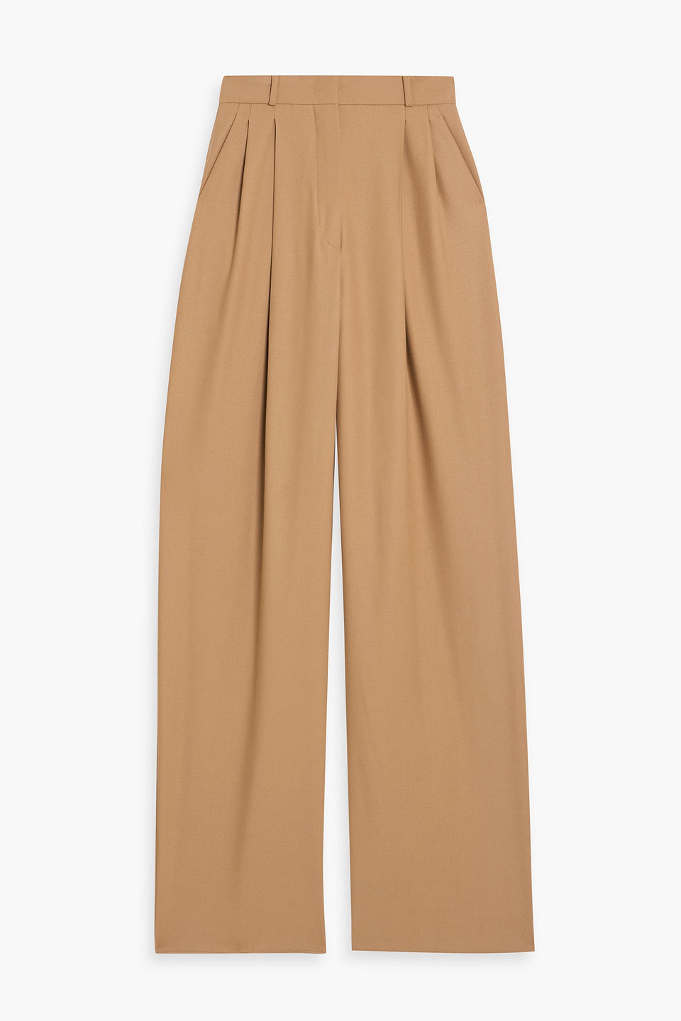 sportmax - kiens wool-blend twill wide-leg pants - neutral - it 40