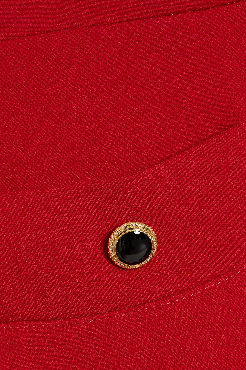 Alessandra Rich Wool Flared Pants In Red