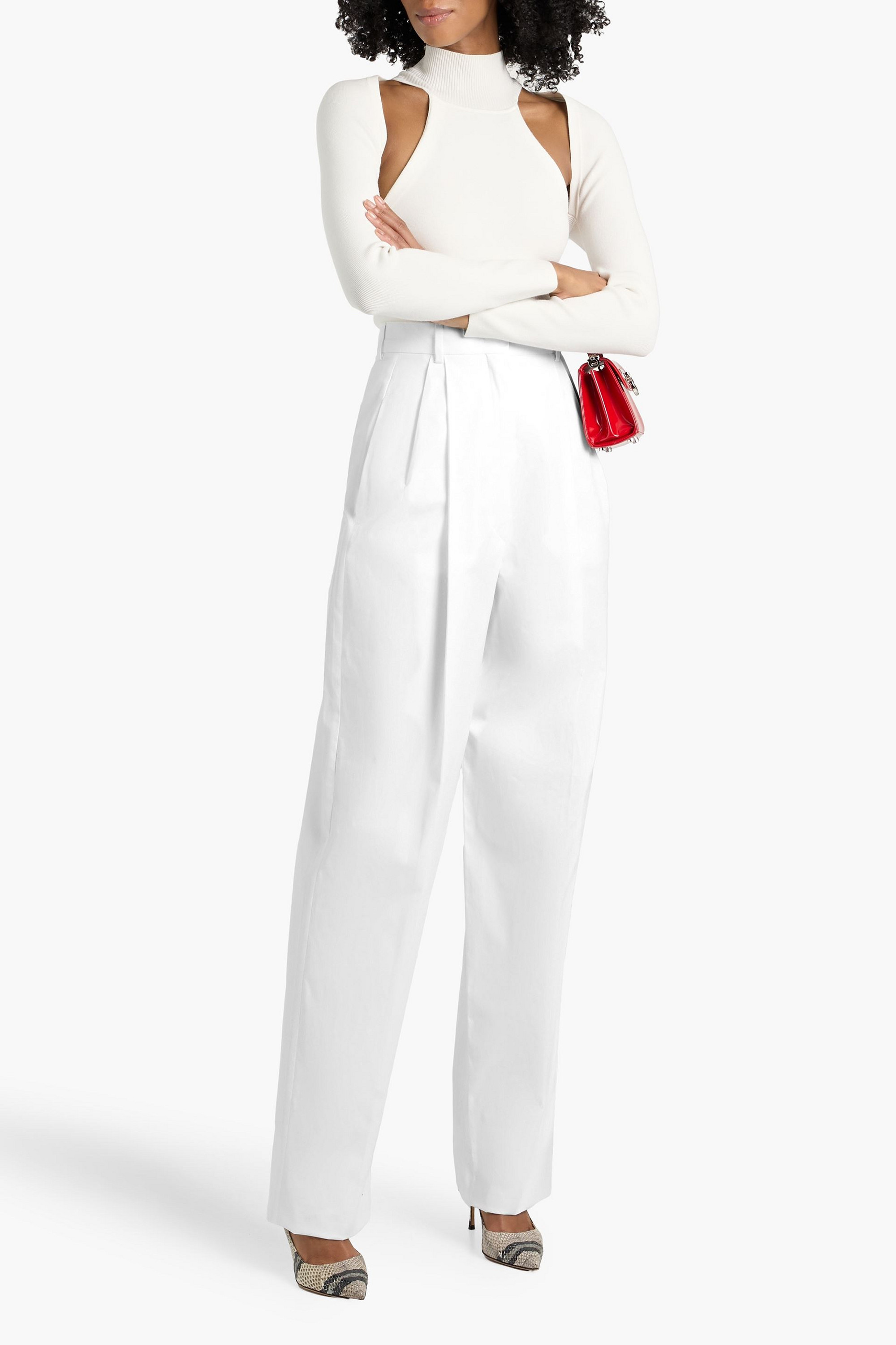 Sportmax Leone cotton-poplin tapered pants
