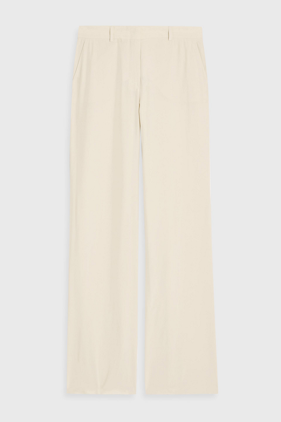 Sportmax Crepe De Chine Wide-leg Pants In Neutral