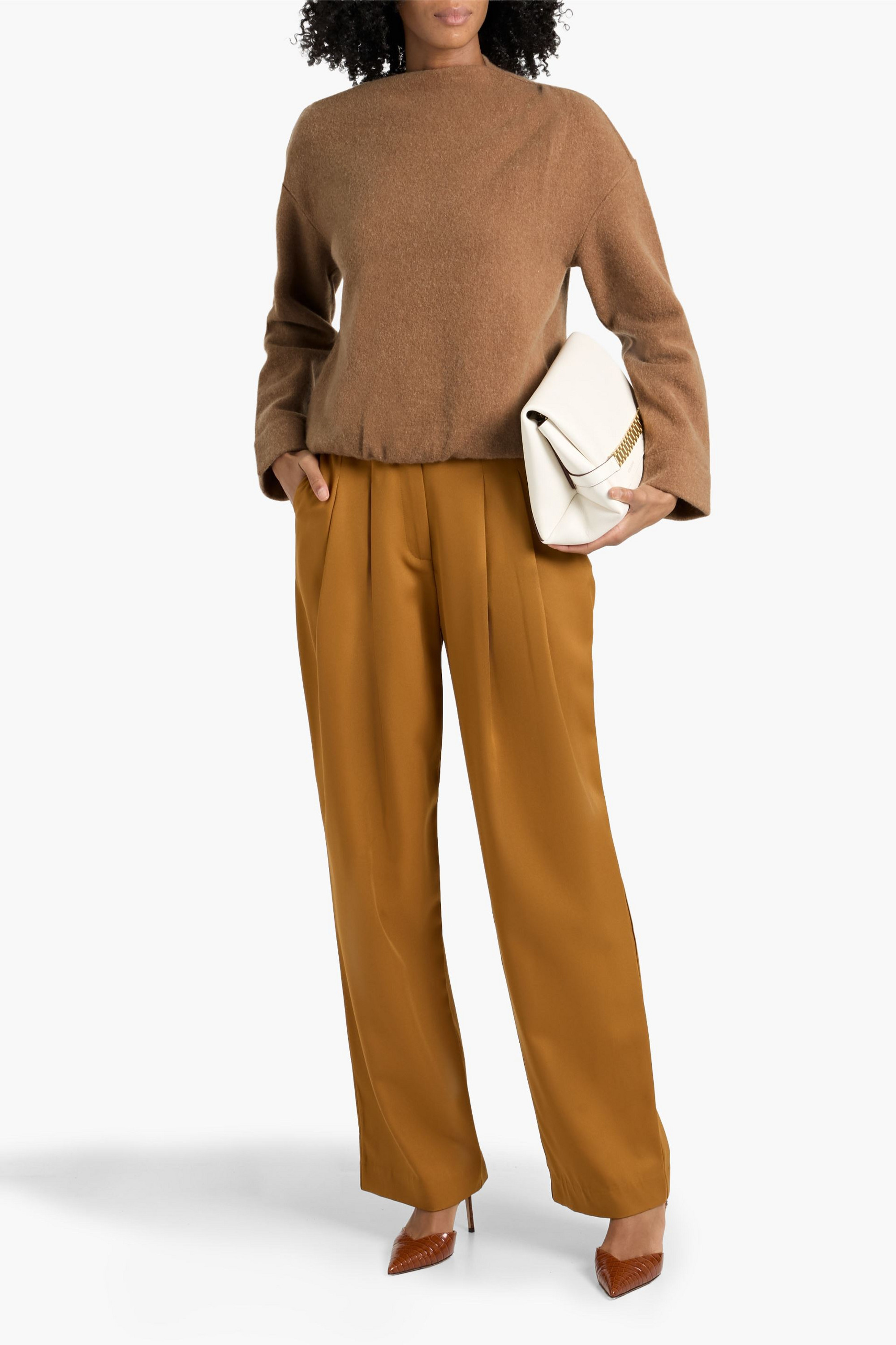 Max Mara Draped wool and cashmere-blend sweater