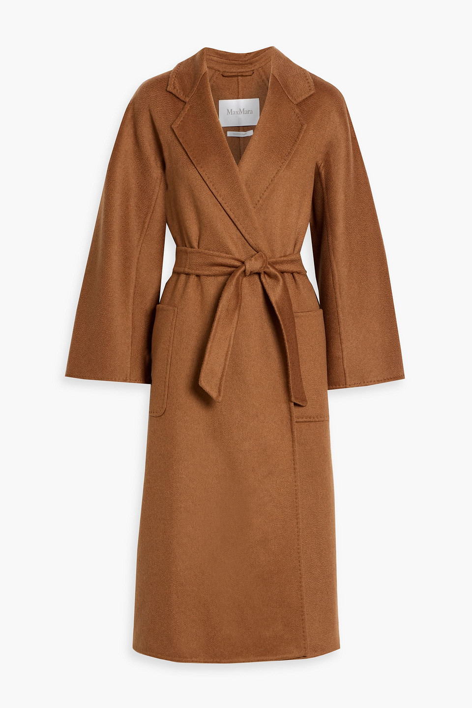 Max Mara Ludmilla Belted Cashmere-felt Coat In Brown