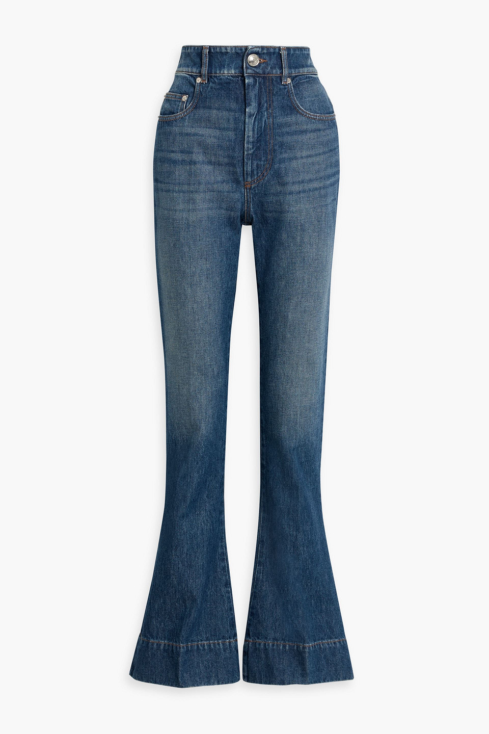 sportmax - robina high-rise flared jeans - blue - 28