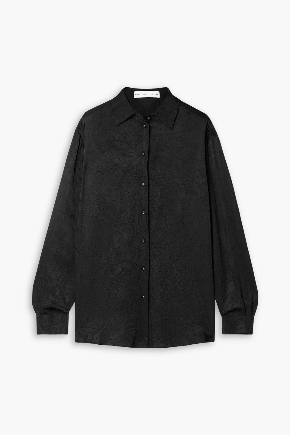 Proenza Schouler Hall Crinkled-woven Shirt In Black