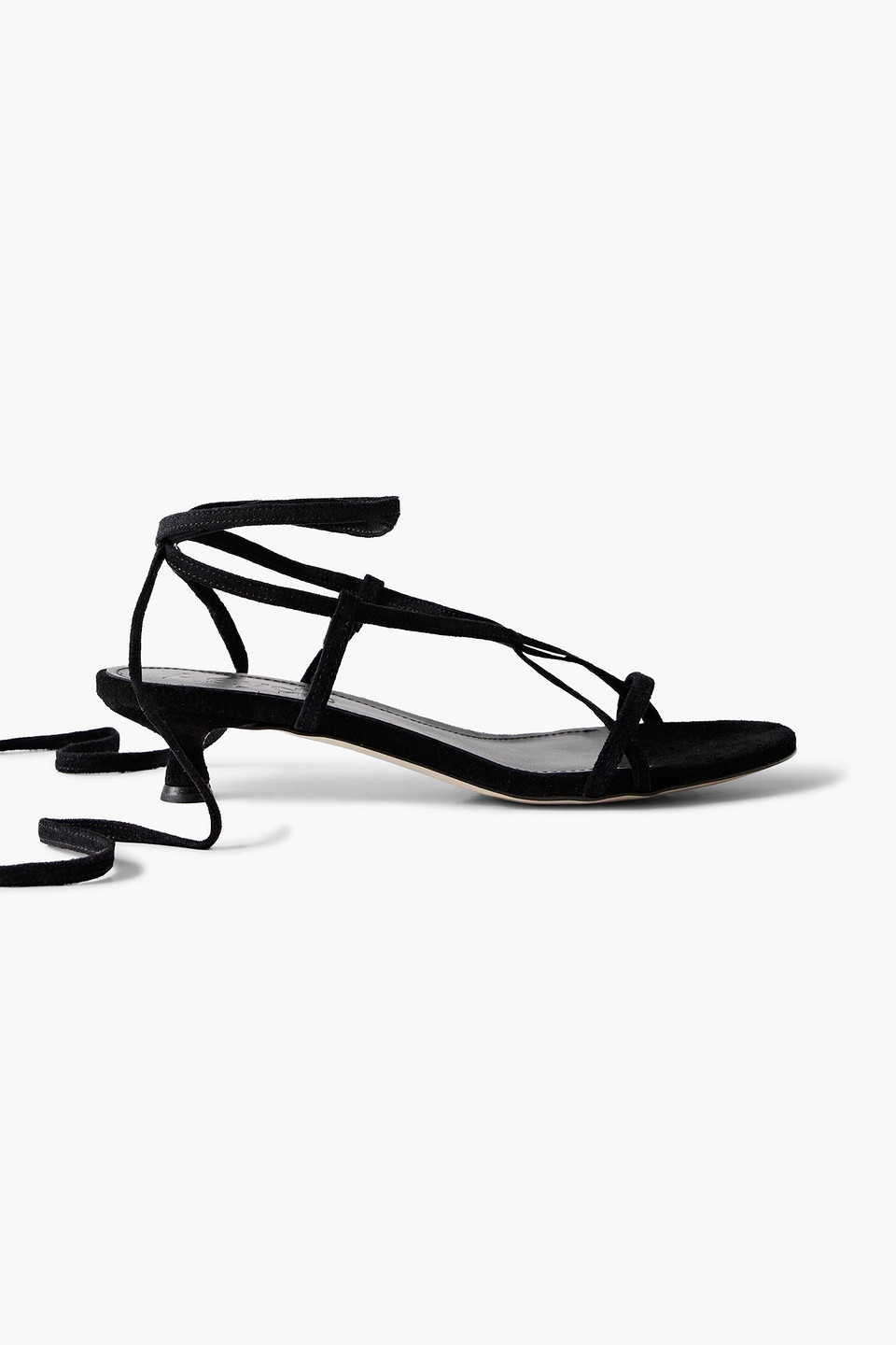 Aeyde Paige Suede Sandals In Black